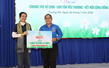 Đoàn xã Truông Mít: Hơn 70 triệu đồng chăm lo cho học sinh và người dân có hoàn cảnh khó khăn